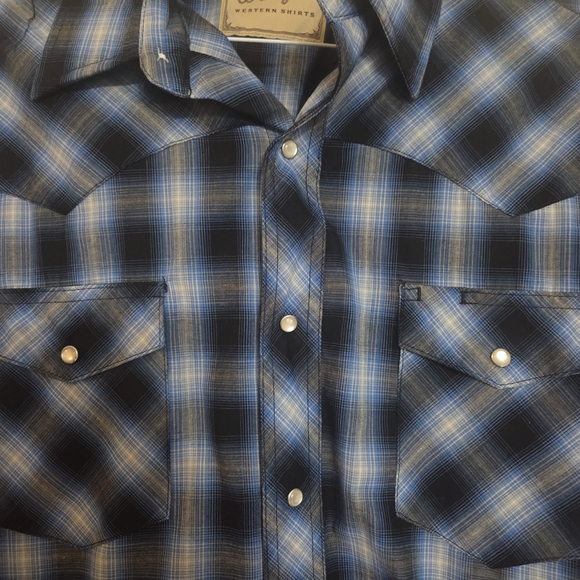Vintage Wrangler Western "pearl snap" snap-up shirt - Picture 3 of 8